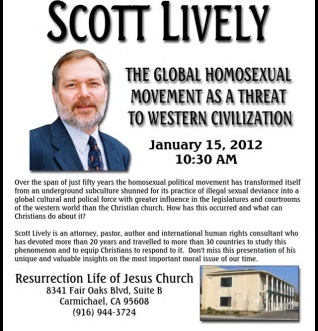 Here's a huge paradox: Scott Lively was allowed to speak to the Ugandan Parliament and urge them to pass the "Kill the Gays" Law, on the basis that homosexuality is representative of Western culture. Yet his website claims that homosexuality is the enemy of "Western Civilization". So which is it??