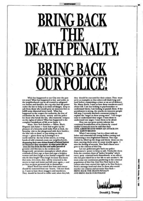 Bring back the death penalty bring back our police donald trump